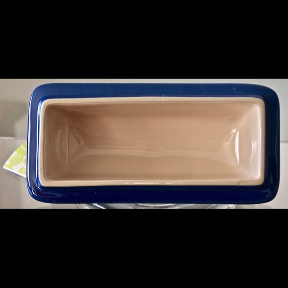 LE CREUSET BLUE BUTTER DISH 17-26 1/4 LB COVERED STONEWARE NEW - Picture 7 of 7